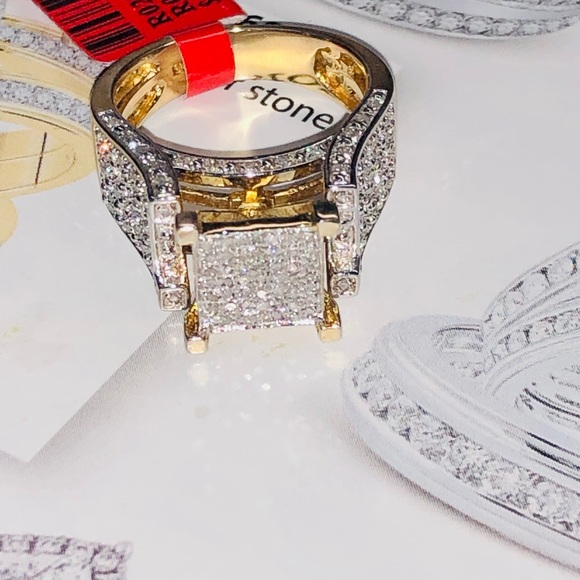 Custom designer statement Real Diamond ring Not CZ - Picture 3 of 3